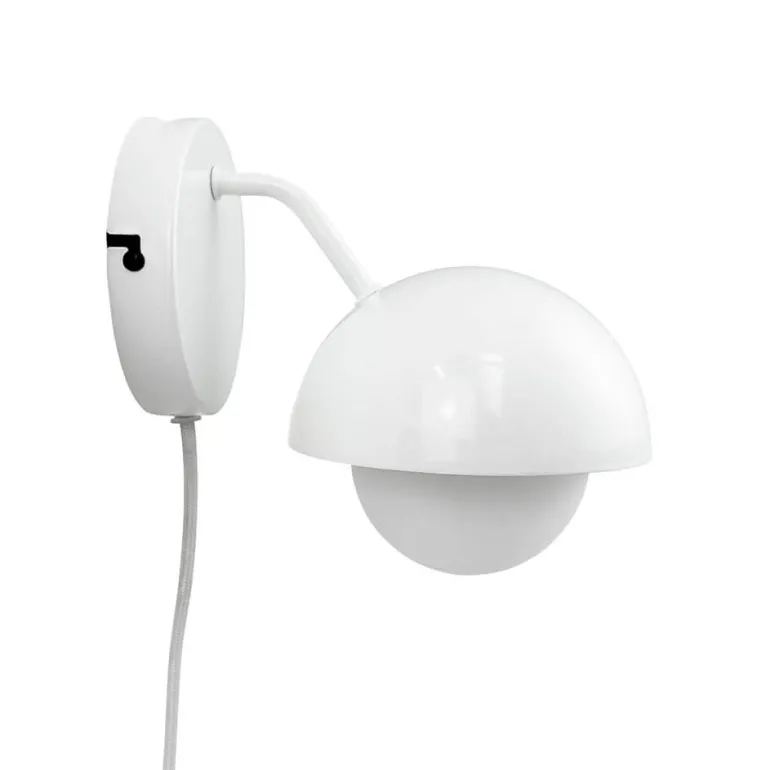 Rose væglampe, hvid
