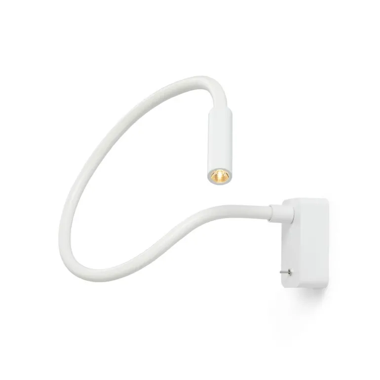 Scar-Led 1FDS væglampe påbyg, L750, hvid/hvid