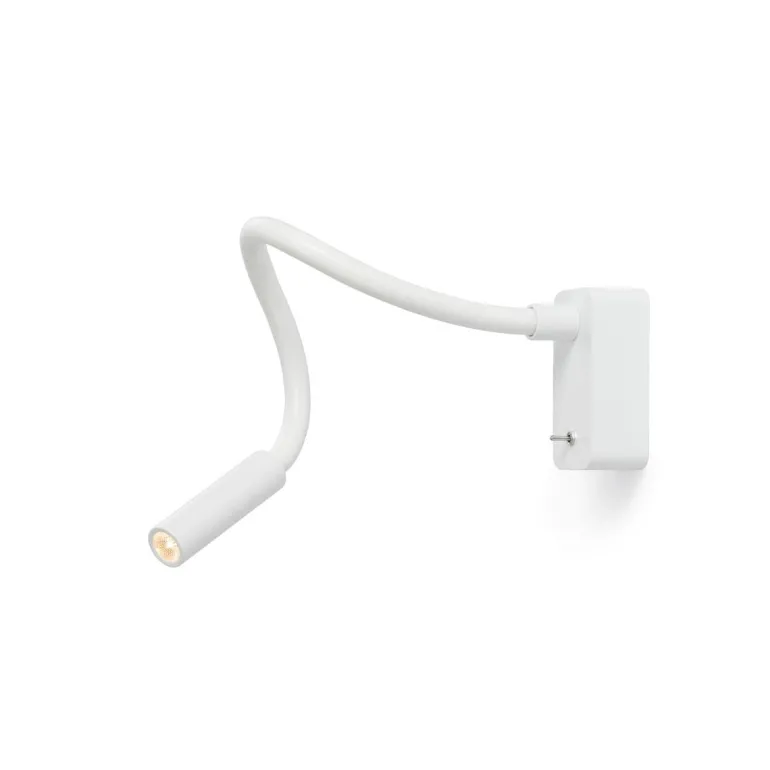 Scar-Led 1FDS væglampe påbyg, L400, hvid/hvid