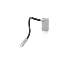 Scar-Led 1FDS væglampe påbyg, L400, alu/sort