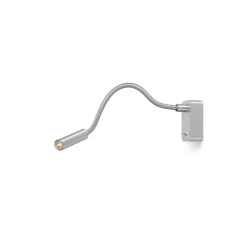 Scar-Led 1FDS væglampe påbyg, L400, alu/alu