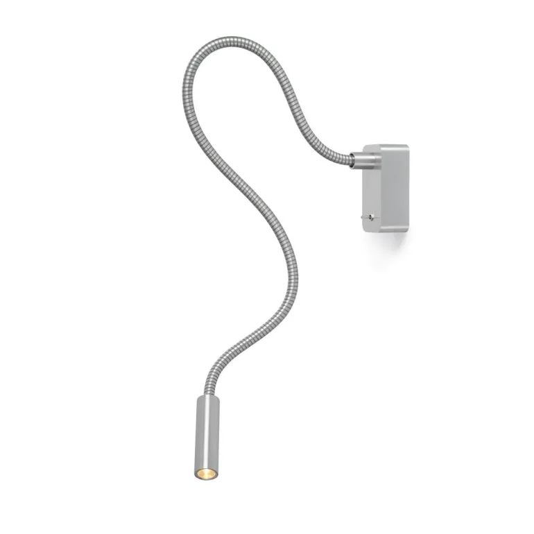 Scar-Led 1FDS væglampe påbyg, L750, alu/alu