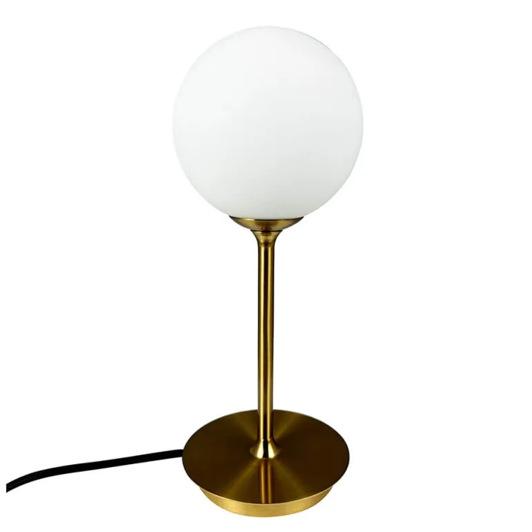 Sia bordlampe, messing/hvid