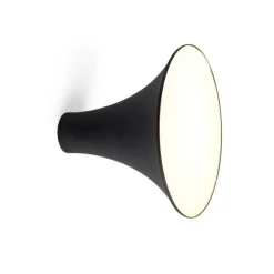 Sirens Væglampe Ø26,5 m. frosted glas, Sort