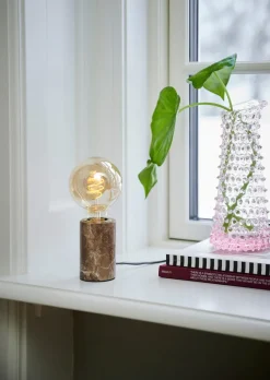 Siv Marble bordlampe, brun
