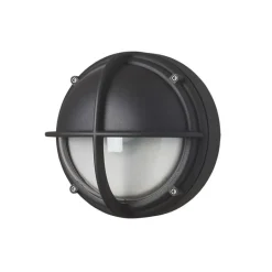 Skot LED udendørs væglampe / loftlampe, halvafskærmet klar/grafit