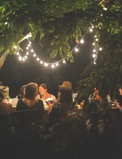 Sort Lyskæde til store pærer