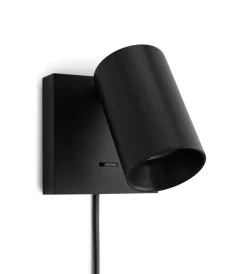 SpotOn1 Wall m/afbryder væglampe/spot, sort