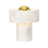 Stone Portable bordlampe / batterilampe, hvid/guld