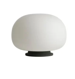 Supernate bordlampe Ø38, opal/sort