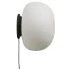 Supernate væglampe Ø38, opal/sort
