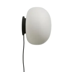 Supernate væglampe Ø28, opal/sort