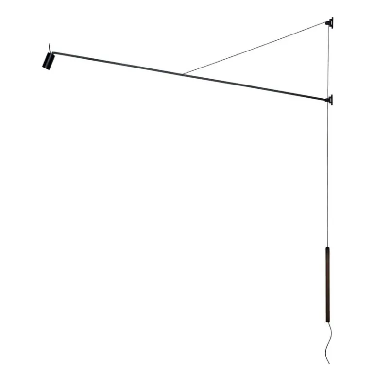 Swan væglampe, mat sort