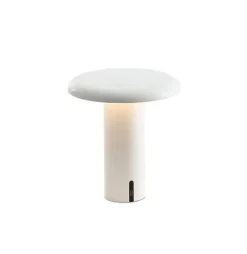 Takku bordlampe / batterilampe, lakeret hvid