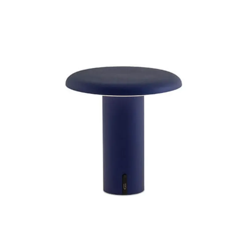 Takku bordlampe / batterilampe, anodiseret blå