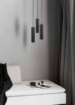 Tilo 3-spot pendel, sort