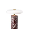 TRIP portable batterilampe / bordlampe, burgundy/opal