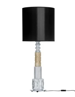 Vintage bordlampe m/sort skærm