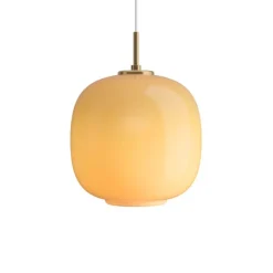 VL45 Radiohus Ø25 pendel, messing/amber