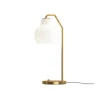 VL Ringkrone bordlampe, messing/blank opal