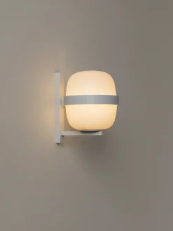 Wally Cestita væglampe, metallic hvid