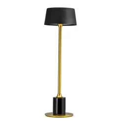 Yoyo batterilampe / bordlampe, sort/messing